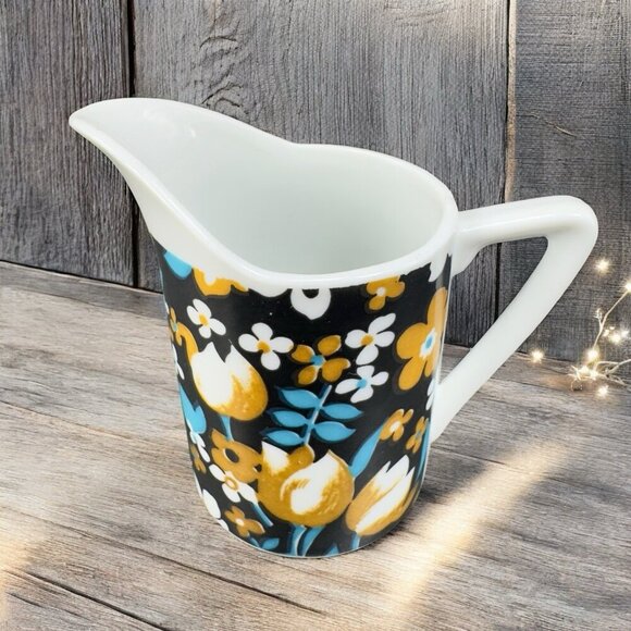 Vintage Royal Crown Mexican Fiesta By Kitty Small Porcelain Pitcher Creamer VTG - Picture 1 of 8